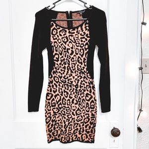 Guess Leopard Print Body-con Mini Dress Small